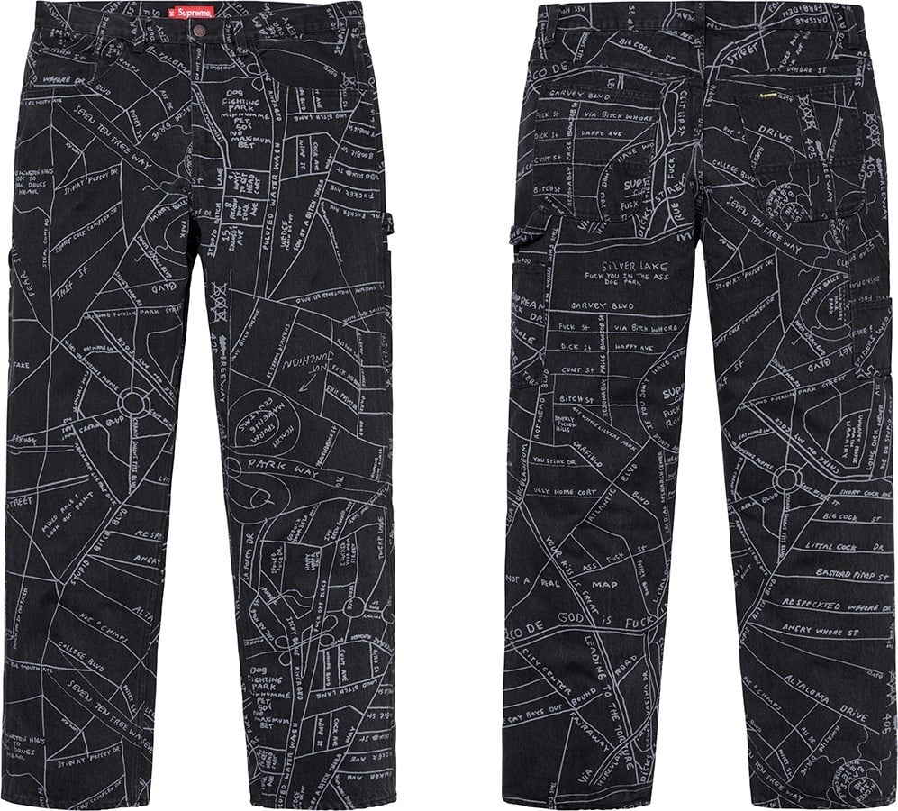 Gonz Map Denim Painter Pant